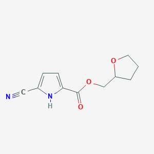 molecular formula C11H12N2O3 B7151398 oxolan-2-ylmethyl 5-cyano-1H-pyrrole-2-carboxylate 