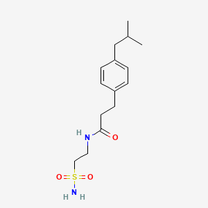 3-[4-(2-methylpropyl)phenyl]-N-(2-sulfamoylethyl)propanamide