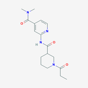 N,N-dimethyl-2-[(1-propanoylpiperidine-3-carbonyl)amino]pyridine-4-carboxamide