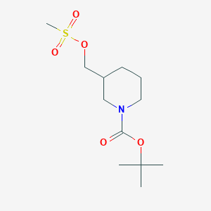 molecular formula C12H23NO5S B071520 叔丁基 3-(((甲磺酰基)氧)甲基)哌啶-1-羧酸酯 CAS No. 162166-99-6