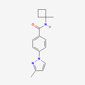 N-(1-methylcyclobutyl)-4-(3-methylpyrazol-1-yl)benzamide