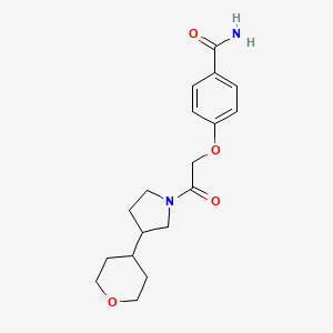 4-[2-[3-(Oxan-4-yl)pyrrolidin-1-yl]-2-oxoethoxy]benzamide