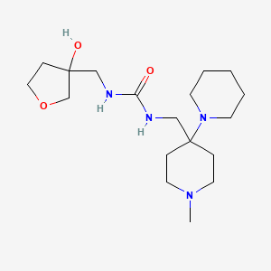 1-[(3-Hydroxyoxolan-3-yl)methyl]-3-[(1-methyl-4-piperidin-1-ylpiperidin-4-yl)methyl]urea