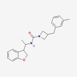 N-[1-(2,3-dihydro-1-benzofuran-3-yl)ethyl]-3-[(3-methylphenyl)methyl]azetidine-1-carboxamide