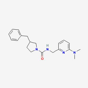 3-benzyl-N-[[6-(dimethylamino)pyridin-2-yl]methyl]pyrrolidine-1-carboxamide