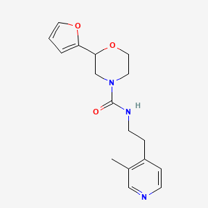 2-(furan-2-yl)-N-[2-(3-methylpyridin-4-yl)ethyl]morpholine-4-carboxamide