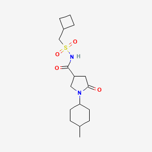 N-(cyclobutylmethylsulfonyl)-1-(4-methylcyclohexyl)-5-oxopyrrolidine-3-carboxamide