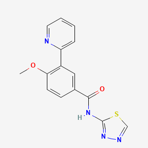 4-methoxy-3-pyridin-2-yl-N-(1,3,4-thiadiazol-2-yl)benzamide