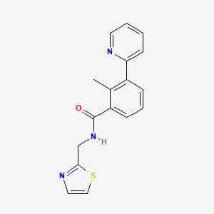 2-methyl-3-pyridin-2-yl-N-(1,3-thiazol-2-ylmethyl)benzamide