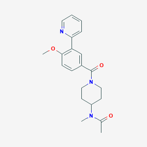 N-[1-(4-methoxy-3-pyridin-2-ylbenzoyl)piperidin-4-yl]-N-methylacetamide