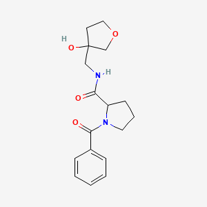 1-benzoyl-N-[(3-hydroxyoxolan-3-yl)methyl]pyrrolidine-2-carboxamide