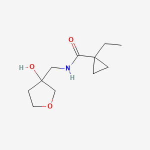 1-ethyl-N-[(3-hydroxyoxolan-3-yl)methyl]cyclopropane-1-carboxamide