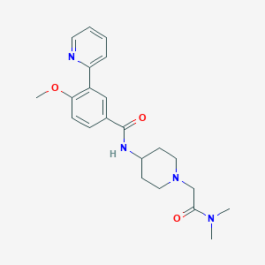 N-[1-[2-(dimethylamino)-2-oxoethyl]piperidin-4-yl]-4-methoxy-3-pyridin-2-ylbenzamide