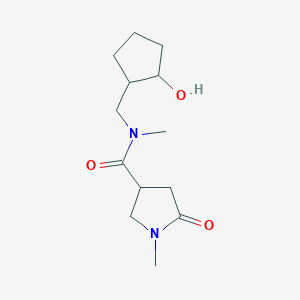 N-[(2-hydroxycyclopentyl)methyl]-N,1-dimethyl-5-oxopyrrolidine-3-carboxamide