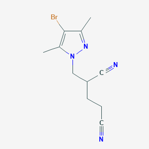 2-[(4-Bromo-3,5-dimethylpyrazol-1-yl)methyl]pentanedinitrile