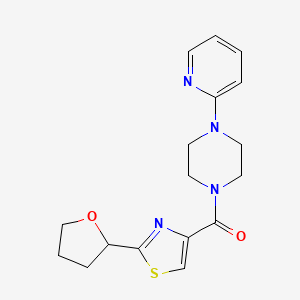 [2-(Oxolan-2-yl)-1,3-thiazol-4-yl]-(4-pyridin-2-ylpiperazin-1-yl)methanone