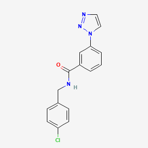 N-[(4-chlorophenyl)methyl]-3-(triazol-1-yl)benzamide