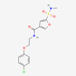 N-[2-(4-chlorophenoxy)ethyl]-5-(methylsulfamoyl)furan-3-carboxamide