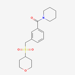 [3-(Oxan-4-ylsulfonylmethyl)phenyl]-piperidin-1-ylmethanone