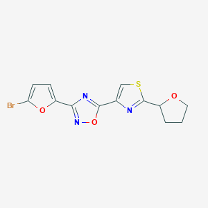 3-(5-Bromofuran-2-yl)-5-[2-(oxolan-2-yl)-1,3-thiazol-4-yl]-1,2,4-oxadiazole