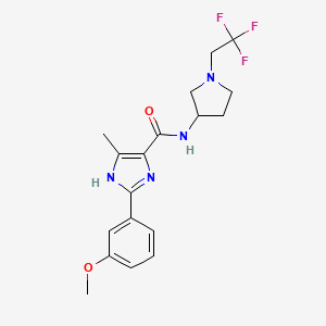 2-(3-methoxyphenyl)-5-methyl-N-[1-(2,2,2-trifluoroethyl)pyrrolidin-3-yl]-1H-imidazole-4-carboxamide