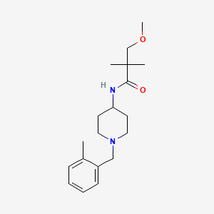 3-methoxy-2,2-dimethyl-N-[1-[(2-methylphenyl)methyl]piperidin-4-yl]propanamide