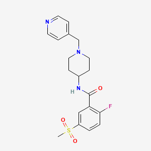 2-fluoro-5-methylsulfonyl-N-[1-(pyridin-4-ylmethyl)piperidin-4-yl]benzamide