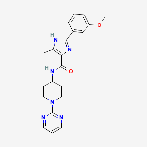 2-(3-methoxyphenyl)-5-methyl-N-(1-pyrimidin-2-ylpiperidin-4-yl)-1H-imidazole-4-carboxamide