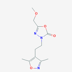 3-[2-(3,5-Dimethyl-1,2-oxazol-4-yl)ethyl]-5-(methoxymethyl)-1,3,4-oxadiazol-2-one