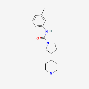 N-(3-methylphenyl)-3-(1-methylpiperidin-4-yl)pyrrolidine-1-carboxamide