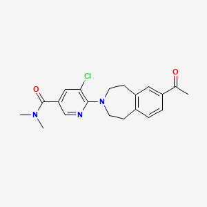 6-(7-acetyl-1,2,4,5-tetrahydro-3-benzazepin-3-yl)-5-chloro-N,N-dimethylpyridine-3-carboxamide