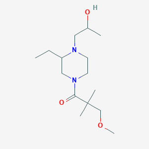 1-[3-Ethyl-4-(2-hydroxypropyl)piperazin-1-yl]-3-methoxy-2,2-dimethylpropan-1-one