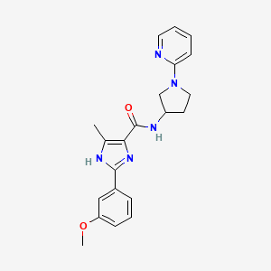 2-(3-methoxyphenyl)-5-methyl-N-(1-pyridin-2-ylpyrrolidin-3-yl)-1H-imidazole-4-carboxamide