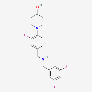 1-[4-[[(3,5-Difluorophenyl)methylamino]methyl]-2-fluorophenyl]piperidin-4-ol