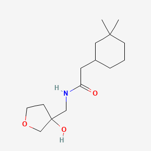 2-(3,3-dimethylcyclohexyl)-N-[(3-hydroxyoxolan-3-yl)methyl]acetamide