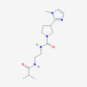 3-(1-methylimidazol-2-yl)-N-[2-(2-methylpropanoylamino)ethyl]pyrrolidine-1-carboxamide