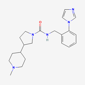 N-[(2-imidazol-1-ylphenyl)methyl]-3-(1-methylpiperidin-4-yl)pyrrolidine-1-carboxamide