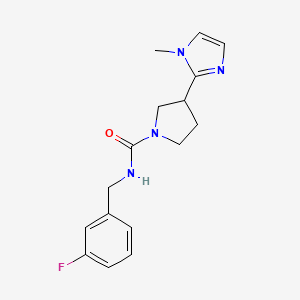 N-[(3-fluorophenyl)methyl]-3-(1-methylimidazol-2-yl)pyrrolidine-1-carboxamide