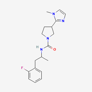 N-[1-(2-fluorophenyl)propan-2-yl]-3-(1-methylimidazol-2-yl)pyrrolidine-1-carboxamide