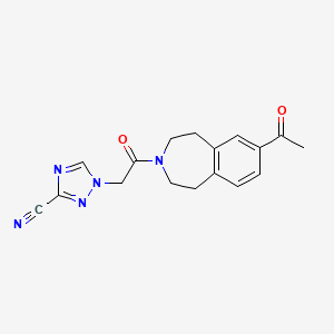 1-[2-(7-Acetyl-1,2,4,5-tetrahydro-3-benzazepin-3-yl)-2-oxoethyl]-1,2,4-triazole-3-carbonitrile