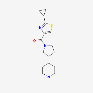 (2-Cyclopropyl-1,3-thiazol-4-yl)-[3-(1-methylpiperidin-4-yl)pyrrolidin-1-yl]methanone