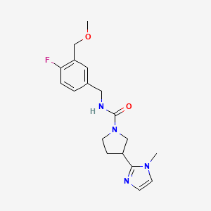 N-[[4-fluoro-3-(methoxymethyl)phenyl]methyl]-3-(1-methylimidazol-2-yl)pyrrolidine-1-carboxamide