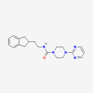 N-[2-(2,3-dihydro-1H-inden-2-yl)ethyl]-4-pyrimidin-2-ylpiperazine-1-carboxamide