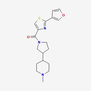 [2-(Furan-3-yl)-1,3-thiazol-4-yl]-[3-(1-methylpiperidin-4-yl)pyrrolidin-1-yl]methanone