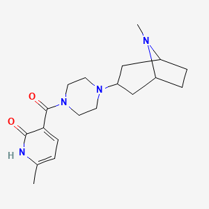 6-methyl-3-[4-(8-methyl-8-azabicyclo[3.2.1]octan-3-yl)piperazine-1-carbonyl]-1H-pyridin-2-one