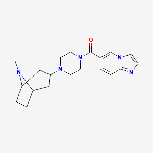 molecular formula C20H27N5O B7152802 Imidazo[1,2-a]pyridin-6-yl-[4-(8-methyl-8-azabicyclo[3.2.1]octan-3-yl)piperazin-1-yl]methanone 