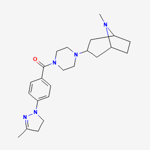 [4-(8-Methyl-8-azabicyclo[3.2.1]octan-3-yl)piperazin-1-yl]-[4-(5-methyl-3,4-dihydropyrazol-2-yl)phenyl]methanone