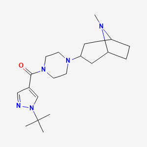 (1-Tert-butylpyrazol-4-yl)-[4-(8-methyl-8-azabicyclo[3.2.1]octan-3-yl)piperazin-1-yl]methanone