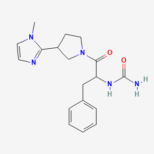 [1-[3-(1-Methylimidazol-2-yl)pyrrolidin-1-yl]-1-oxo-3-phenylpropan-2-yl]urea