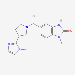 3-methyl-6-[3-(1-methylimidazol-2-yl)pyrrolidine-1-carbonyl]-1H-benzimidazol-2-one